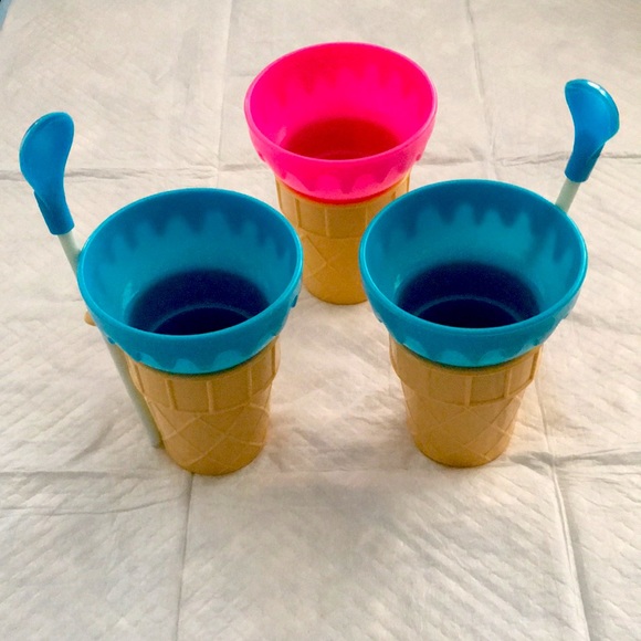Set of 3 ice cream cups. - Picture 2 of 10